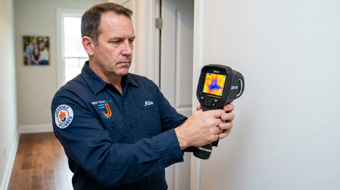Thermal imaging leak detection by Johns Plumbing LLC in Jonestown